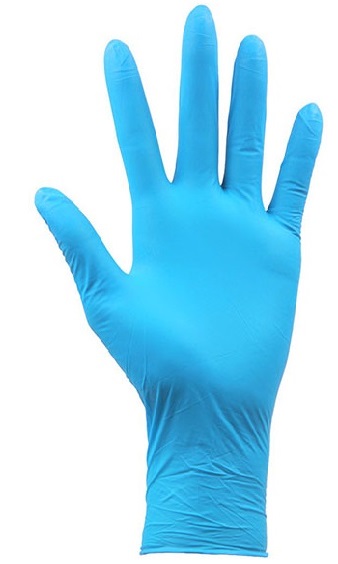 Перчатки медицинские нитриловые смотровые нестерильные неопудренные одноразовые  (голубые), М